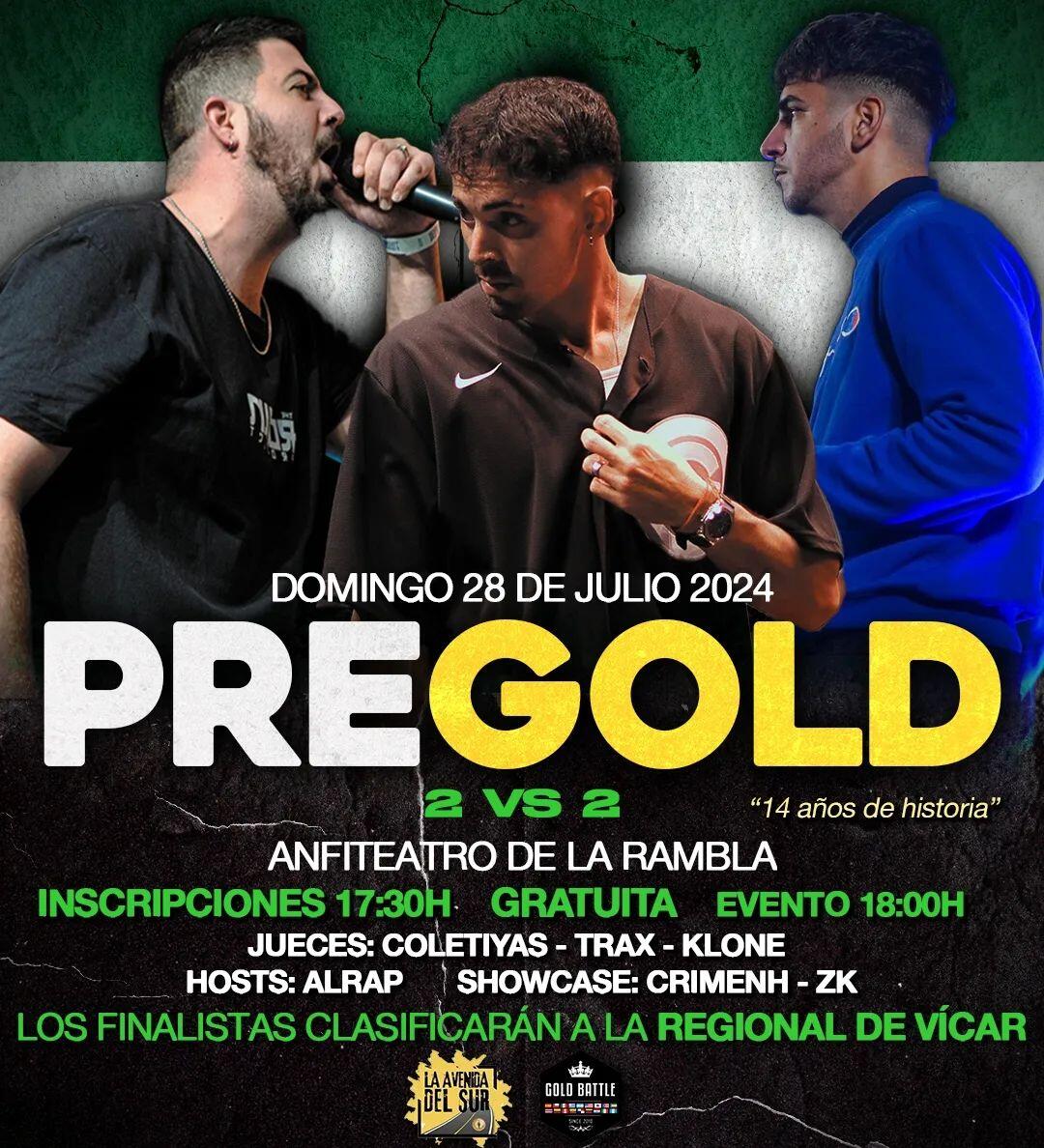 cartel PREGOLD Almería La avenida del sur