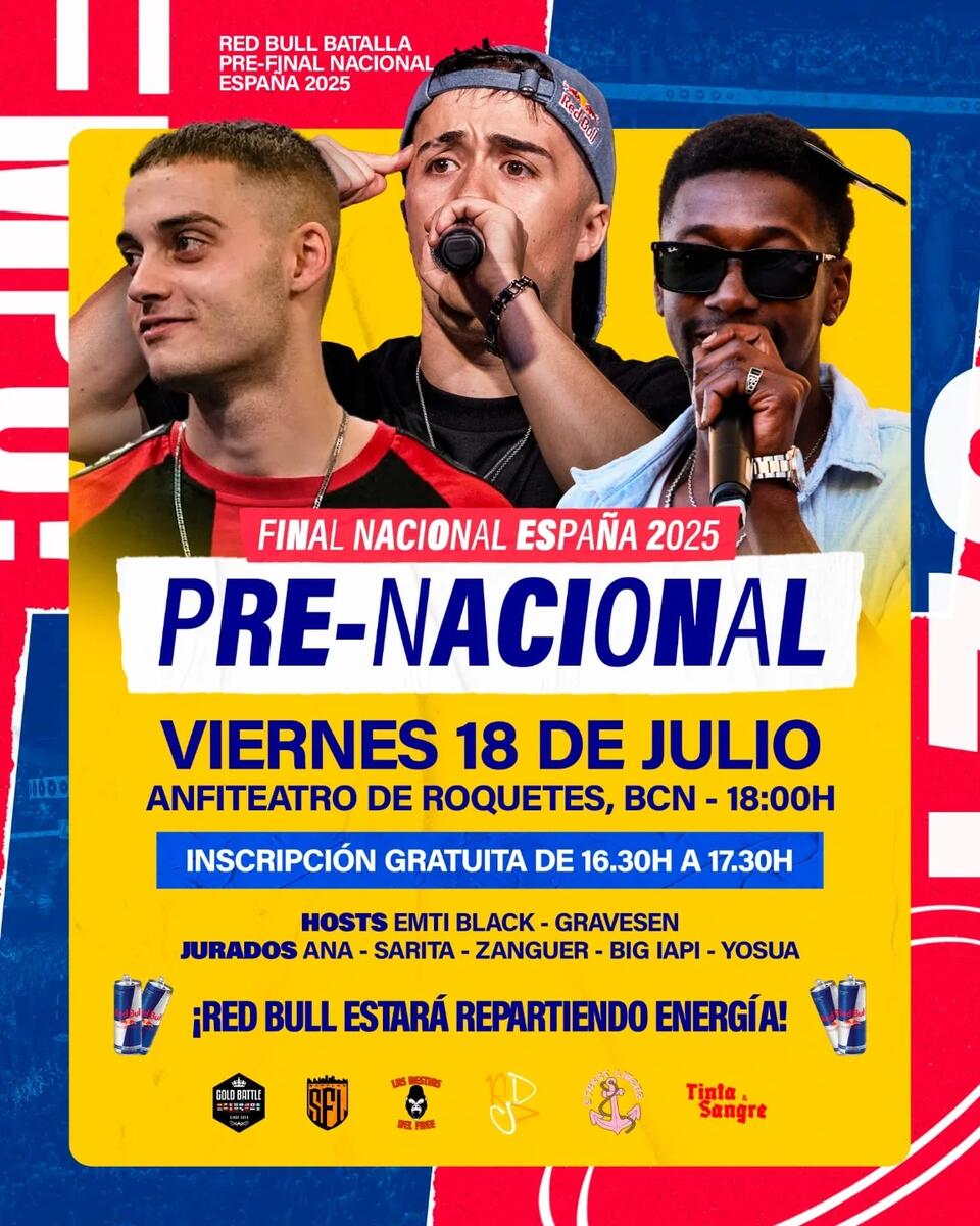 cartel PRE-NACIONAL REDBULL Gold Battle