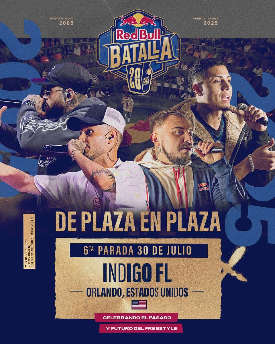 cartel Red Bull Batalla: De Plaza en Plaza ORLANDO Red Bull Batalla