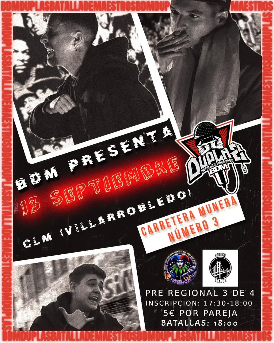 cartel BDMxDUPLAS VILLARROBLEDO BDM España Oficial