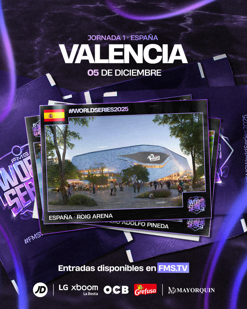 cartel FMS WORLD SERIES 2025 - FECHA 1 - VALENCIA FMS World Series
